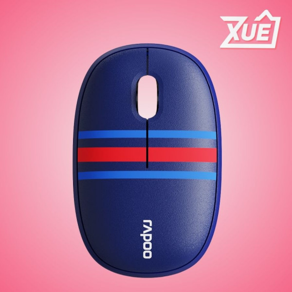 CHUỘT KHÔNG DÂY RAPOO M650 SILENT FRANCE BLUE RED (BLUETOOTH + WIRELESS 2.4G)