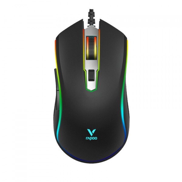 CHUỘT GAMING CÓ DÂY RAPOO V25S (MÀU ĐEN, KẾT NỐI USB, LED RGB)