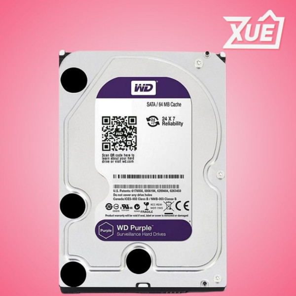 Ổ CỨNG HDD WD PURPLE 3TB 3.5 INCH, 5400RPM, SATA 3, 256MB CACHE (WD33PURZ)