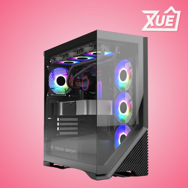 VỎ CASE KENOO ESPORT FK800 - ĐEN (EATX / MID TOWER)