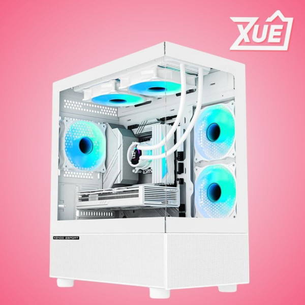 VỎ CASE KENOO ESPORT MK200 - TRẮNG (MATX/MID TOWER)