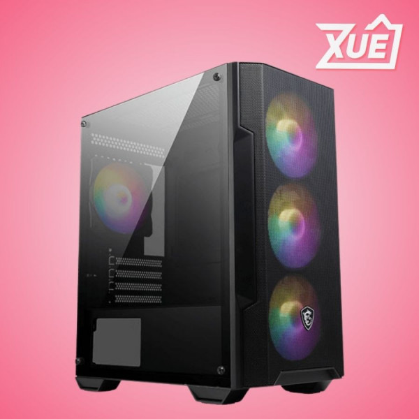 VỎ CASE MSI MAG FORGE M100A BLACK (MATX/MÀU ĐEN/KÈM 4 FAN)
