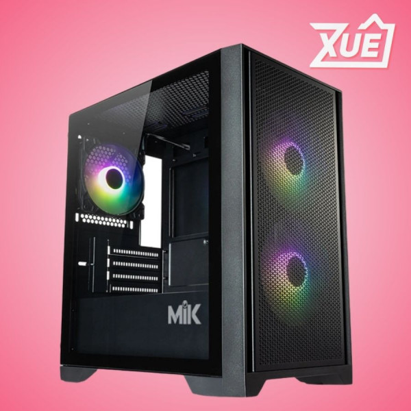 VỎ CASE MIK MORAX 3FA BLACK  (MINI TOWER/ MÀU ĐEN/ 3 FAN)