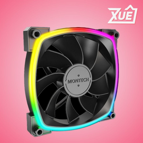 FAN CASE TẢN NHIỆT MONTECH RX 120 PWM BLACK (MÀU ĐEN/QUẠT HÚT)