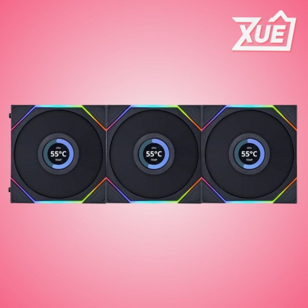 FAN LIAN LI TL120 LCD TRIPLE PACK BLACK - 12TLLCD3B (MÀN HÌNH LCD/LED VÔ CỰC)