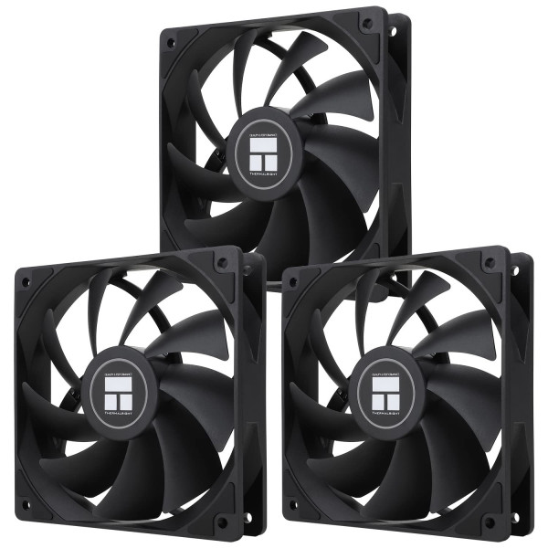 FAN CASE TẢN NHIỆT THERMALRIGHT TL-C12C BULK - PWM FANS (MÀU ĐEN/KHÔNG LED/PACK 3)