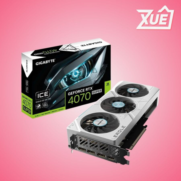 CARD MÀN HÌNH GIGABYTE RTX 4070 SUPER EAGLE OC ICE-12GB