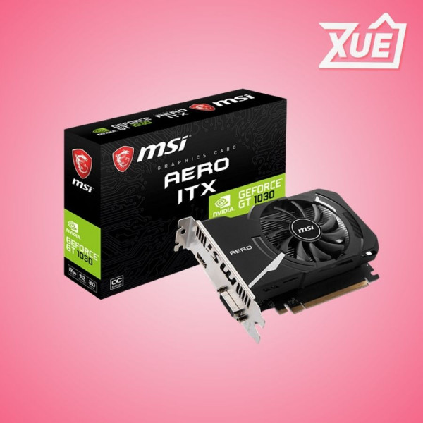 CARD MÀN HÌNH MSI GT 1030 AERO ITX 2GD4 OC (2GB GDDR4, 64-BIT, DVI+HDMI)