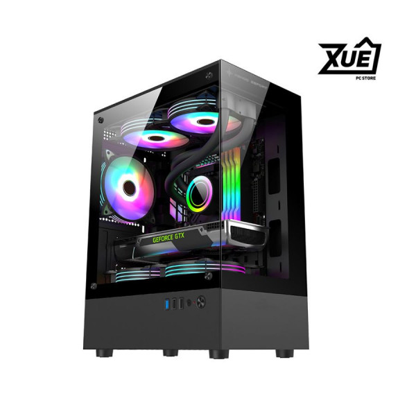 VỎ CASE KENOO ESPORT MK100-3F - ĐEN (MATX / MID TOWER/3 FAN RGB)