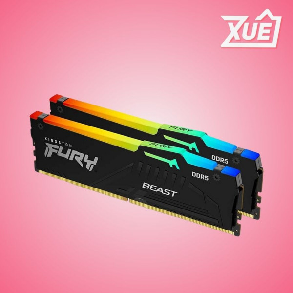 BỘ NHỚ RAM DESKTOP KINGSTON FURY BEAST RGB (KF560C40BBAK2-16) 16GB (2X 8GB) DDR5 6000MHZ