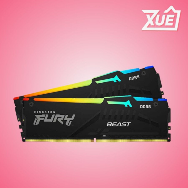 BỘ NHỚ RAM DESKTOP KINGSTON FURY BEAST RGB XMP (KF564C32BBA-16) 16GB (1X 16GB) DDR5 6400MHZ