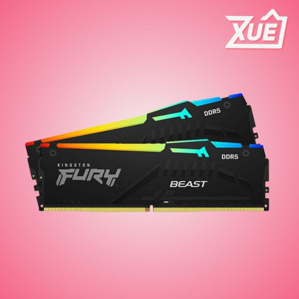 BỘ NHỚ RAM DESKTOP KINGSTON FURY BEAST RGB XMP (KF564C32BBAK2-32) 32GB (2X 16GB) DDR5 6400MHZ