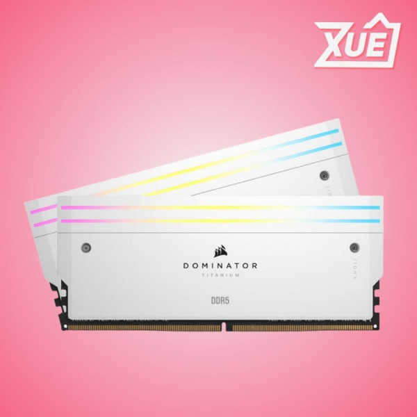 BỘ NHỚ RAM DESKTOP CORSAIR DOMINATOR TITANIUM RGB WHITE (CMP32GX5M2B6400C32W) 32GB (2X16GB) DDR5 6400MHZ