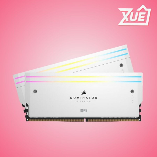 BỘ NHỚ RAM DESKTOP CORSAIR DOMINATOR TITANIUM RGB WHITE (CMP96GX5M2B6400C32W) 96GB (2X48GB) DDR5 6400MHZ