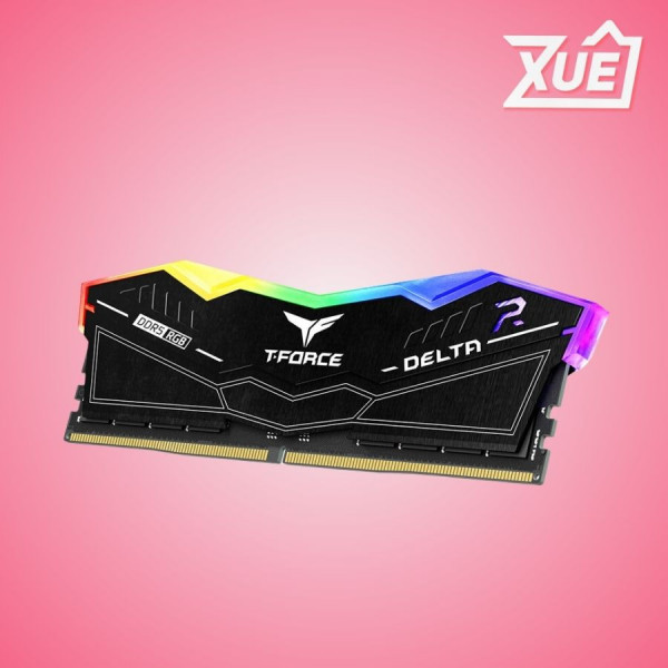 BỘ NHỚ RAM DESKTOP TEAMGROUP DELTA RGB BLACK (FF3D516G6000HC38A01) 16GB (1X16GB) DDR5 6000MHZ