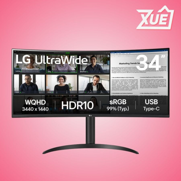 MÀN HÌNH LG ULTRAWIDE 34WR55QK-B (34 INCH/WQHD/VA/100HZ/5MS/USB-C)