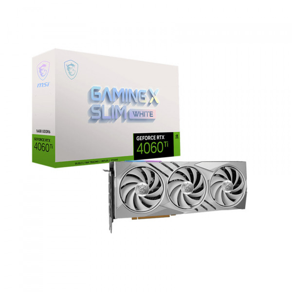 CARD MÀN HÌNH MSI RTX 4060 TI GAMING X SLIM WHITE 16G 