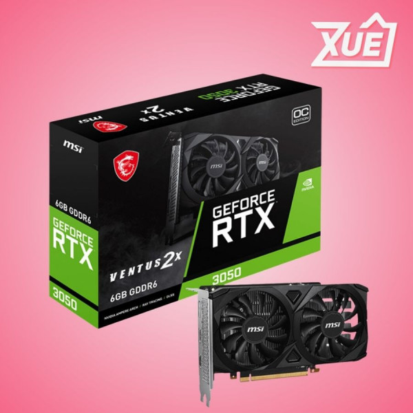 CARD MÀN HÌNH MSI RTX 3050 VENTUS 2X E 6GB OC