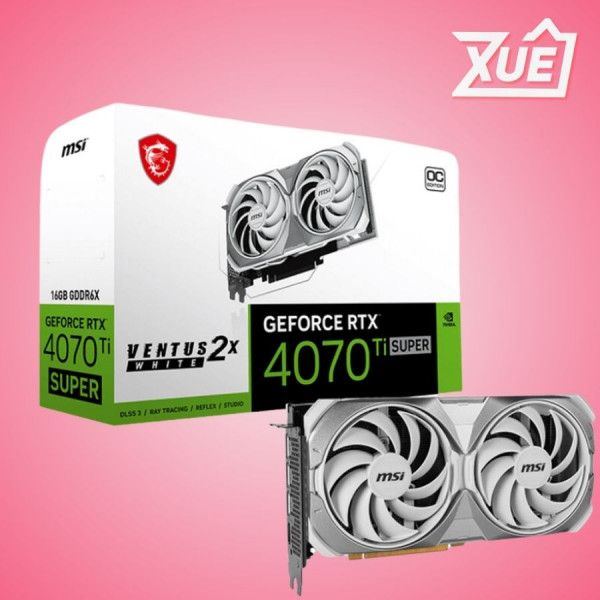 CARD MÀN HÌNH MSI RTX 4070 TI SUPER 16G VENTUS 2X WHITE OC