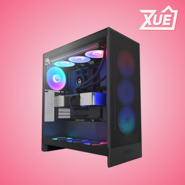 VỎ MÁY TÍNH NZXT H7 2024 FLOW BLACK (ATX/MID TOWER/3 FAN TRẮNG)