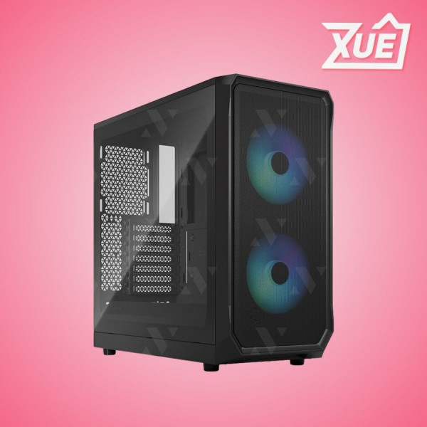 VỎ CASE FRACTAL DESIGN FOCUS 2 RGB BLACK TG CLEAR TINT (ATX/MID TOWER/MÀU ĐEN)