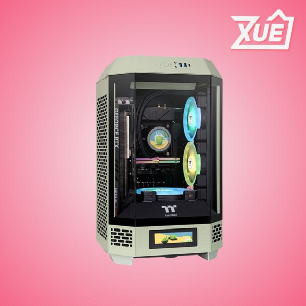 VỎ CASE THERMALTAKE TOWER 250  MATCHA GREEN (ITX/MINI TOWER/2 FAN)