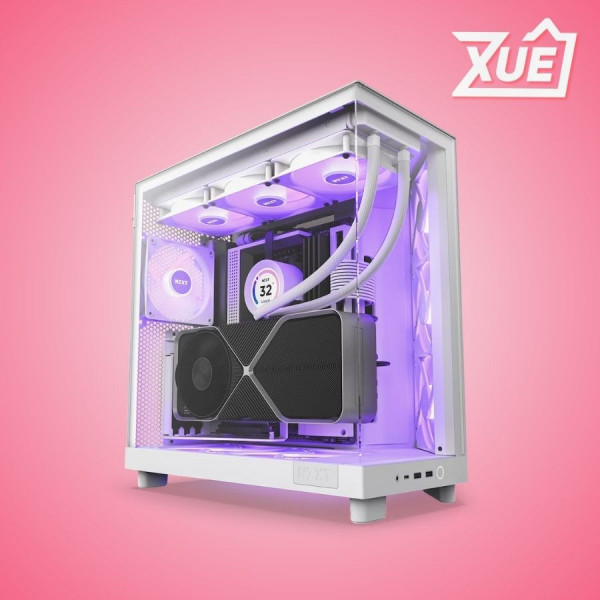 VỎ MÁY TÍNH NZXT H6 FLOW RGB ALL WHITE (ATX/MID TOWER/MÀU TRẮNG)