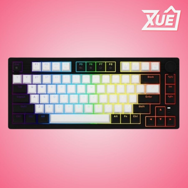 BÀN PHÍM CƠ DAREU EK75 WHITE BLACK_DREAM SWITCH (KEYCAP PBT)