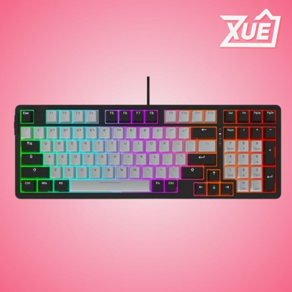 BÀN PHÍM CƠ GAMING DAREU EK98X BLACK GREY (USB/MULTI LED/OPTICAL SWITCH BLUE)