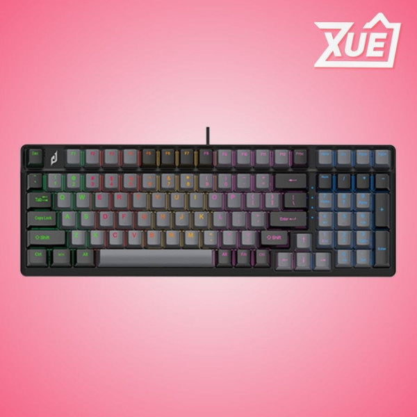 BÀN PHÍM CƠ GAMING EDRA EK398X ALPHA (USB/ABS/OPTICAL BLUE SWITCH/LED RAINBOW)