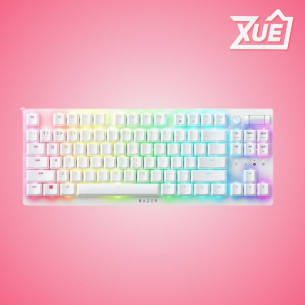 BÀN PHÍM GAMING RAZER DEATHSTALKER V2 PRO TENKEYLESS - WHITE EDITION - LINEAR RED SWITCH (RZ03-04373500-R3M1)