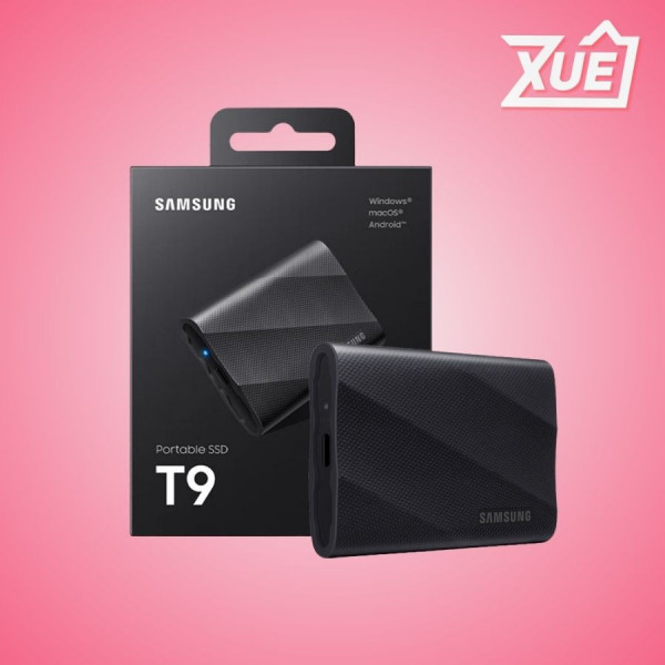 Ổ CỨNG GẮN NGOÀI SSD SAMSUNG PORTABLE T9 2TB 2.5 INCH USB 3.2 ĐEN (ĐỌC 2000MB/S - GHI 1950MB/S)-(MU-PG2T0B/WW)