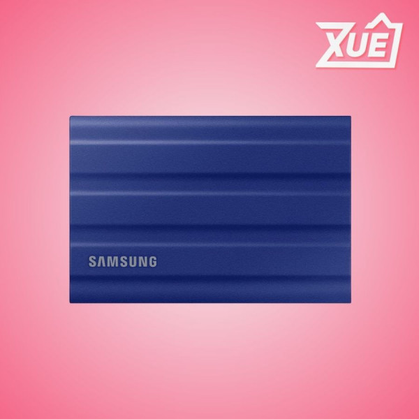 Ổ CỨNG GẮN NGOÀI SSD SAMSUNG T7 PORTABLE SHIELD 1TB 2.5 INCH USB 3.2 XANH (ĐỌC 1050MB/S - GHI 1000MB/S)-(MU-PE1T0R/WW)