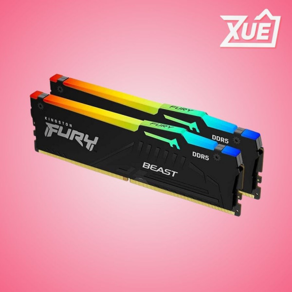 BỘ NHỚ TRONG KINGSTON FURY BEAST RGB (KF552C40BBAK2-32) 32GB (2X16GB) - DDR5 5200MHZ