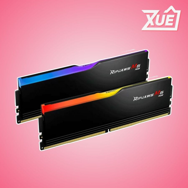 RAM DESKTOP GSKILL RIPJAWS M5 RGB (F5-5200J4040A32GX2-RM5RK) 64GB (2 X 32GB) DDR5 5200MHZ