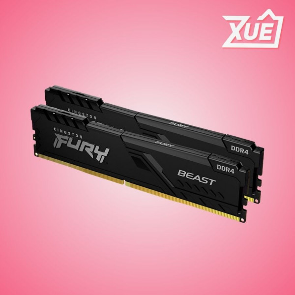 RAM DESKTOP KINGSTON FURY BEAST (KF432C16BBK2/64) 64GB (2X32GB) DDR4 3200MHZ