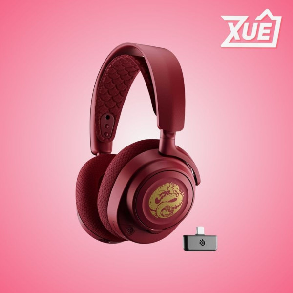 TAI NGHE STEELSERIES ARCTIS NOVA 7 WIRELESS DRAGON - RED/GOLD - LIMITED EDITION _ 61557