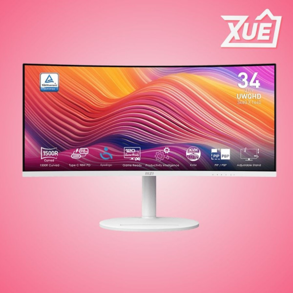 MÀN HÌNH MSI MD342CQPW (34 INCH/UWQHD/VA/120HZ/1MS/LOA/USB-C/CONG)