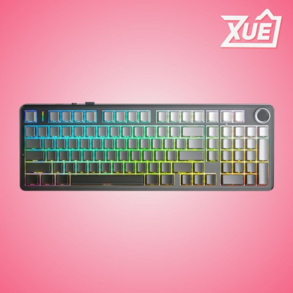 BÀN PHÍM CƠ GAMING AULA F99 PRO (3 MODE/ XÁM + ĐEN GRADIENT/ STAR VECTOR SWITCH)