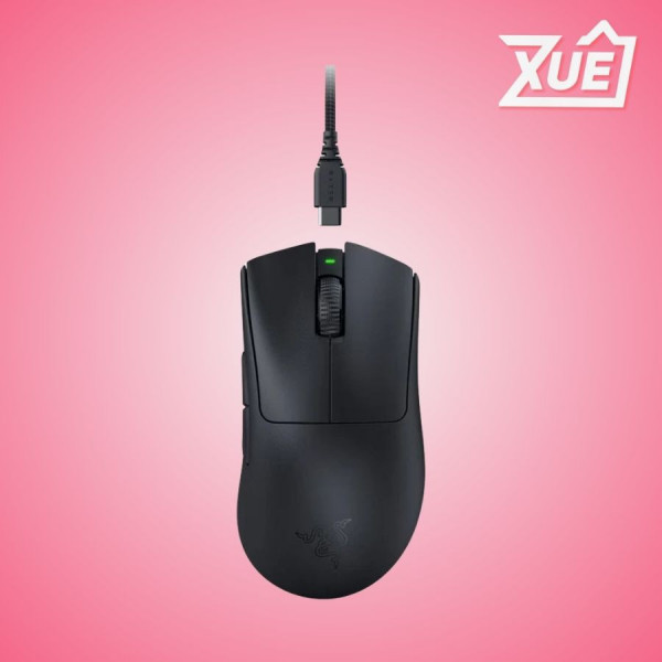 CHUỘT RAZER DEATHADDER V3 PRO VÀ THIẾT BỊ CHUYỂN ĐỔI RAZER HYPERPOLLING WIRELESS DONGLE (RZ01-04630300-R3WL)