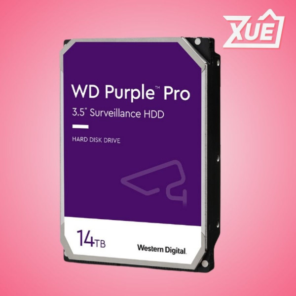 Ổ CỨNG HDD WD PURPLE PRO 14TB 3.5 INCH, 7200RPM,SATA, 512MB CACHE (WD142PURP)