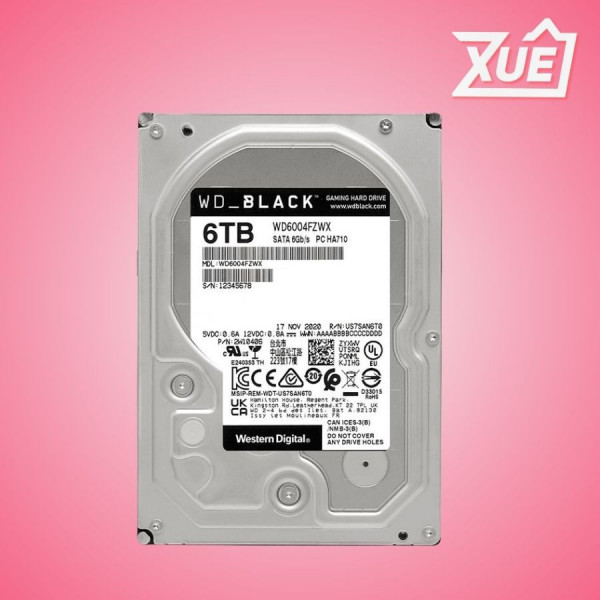 Ổ CỨNG HDD WD 6TB BLACK 3.5 INCH, 7200RPM, SATA, 128MB CACHE (WD6004FZBX)