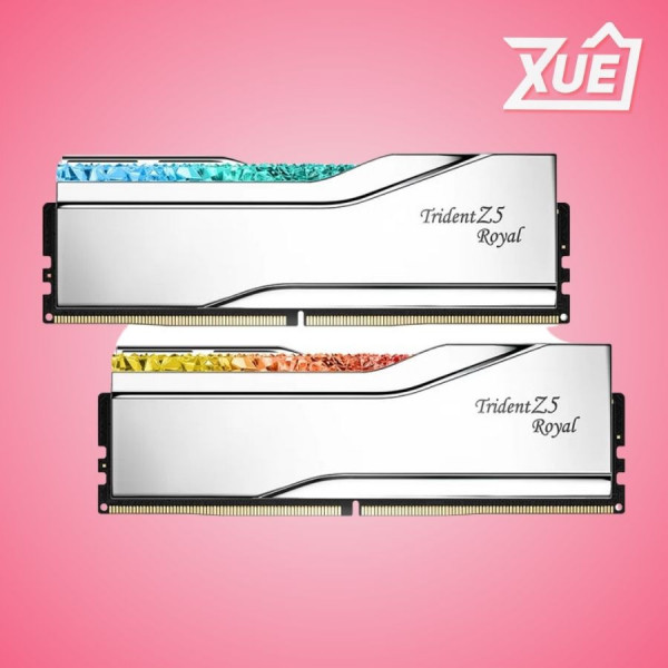 RAM GSKILL TRIDENT Z5 ROYAL RGB SLIVER (F5-6400J3239F48GX2-TR5S) 96GB (2X 48GB) DDR5 6400MHZ