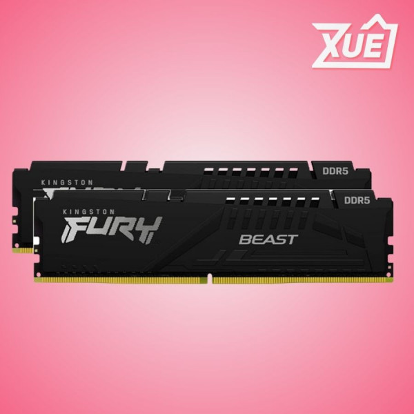 RAM KINGSTON FURY BEAST BLACK (KF560C30BBK2-32) 32GB (2X16GB) - DDR5 6000MHZ
