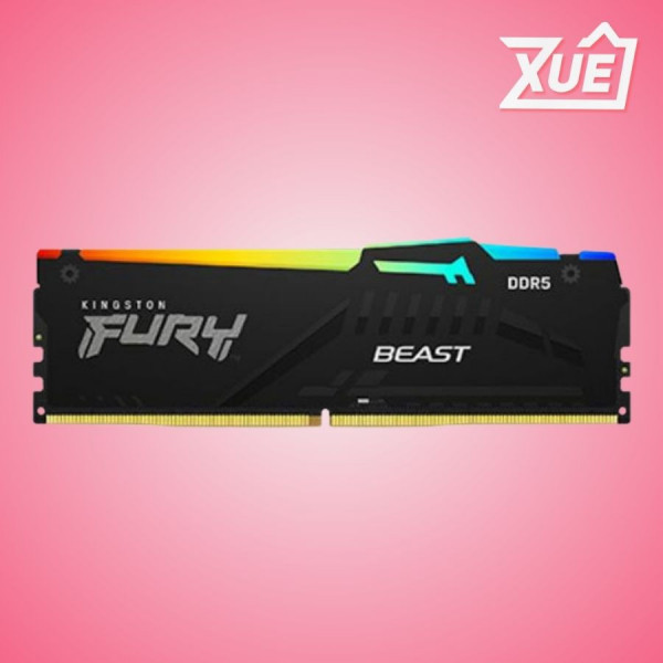 RAM KINGSTON FURY BEAST RGB (KF560C30BBAK2-64) 64GB (2X32GB) - DDR5 6000MHZ