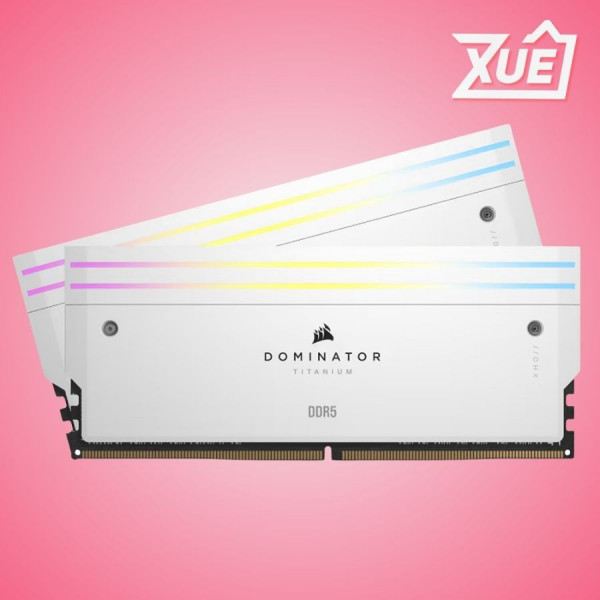 RAM CORSAIR DOMINATOR TITANIUM RGB WHITE (CMP32GX5M2X6600C32W) 32GB (2X16GB) DDR5 6600MHZ