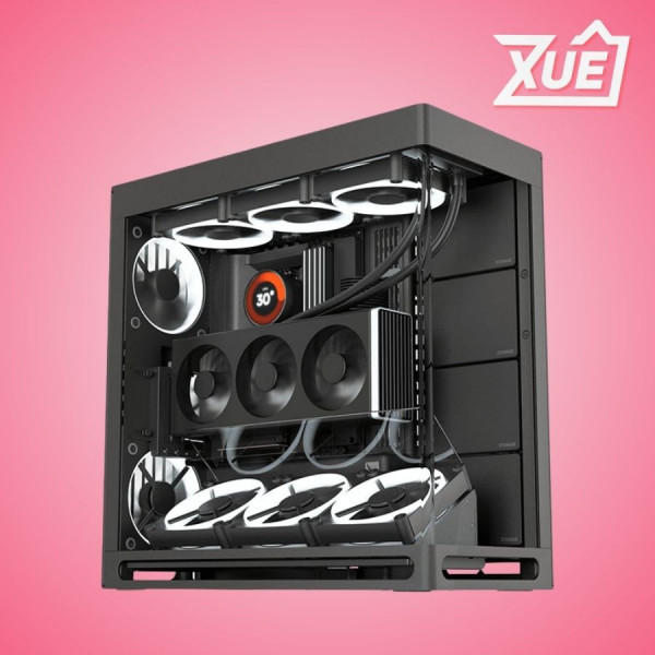 VỎ CASE HAVN HS 420 VGPU BLACK (EATX/MÀU ĐEN)