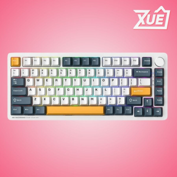 BÀN PHÍM MACHENIKE K600-B82W TRI-MODE RGB GR SILVER SWITCH (MÀU TRẮNG)