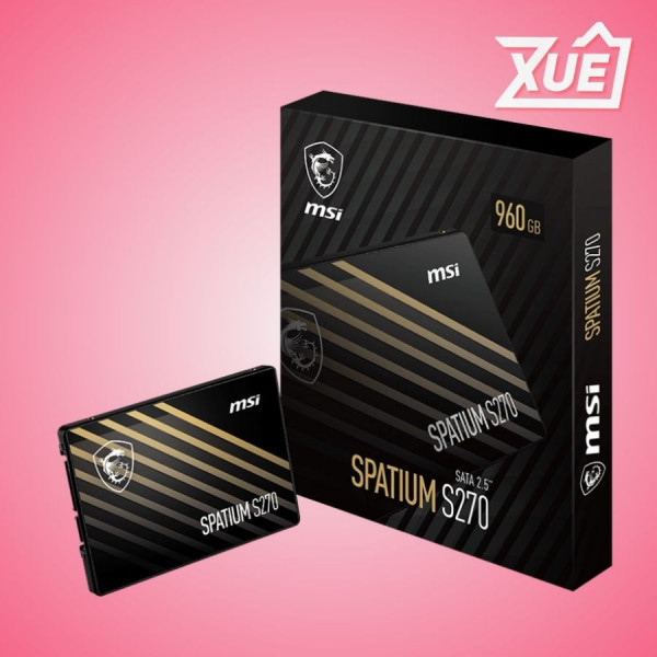 Ổ CỨNG SSD MSI SPATIUM S270 960GB 2.5 INCH SATA III (ĐỌC 500MB/S - GHI 400MB/S)
