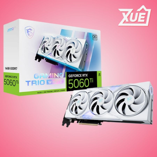 CARD MÀN HÌNH MSI RTX 5060 TI 16G GAMING TRIO OC WHITE